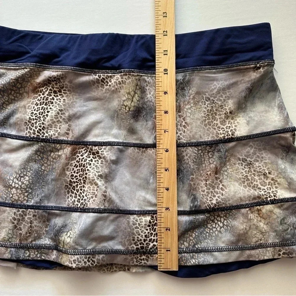 Sofibella Navy Blue‎ Animal Print Skort Size XL - Picture 5 of 6